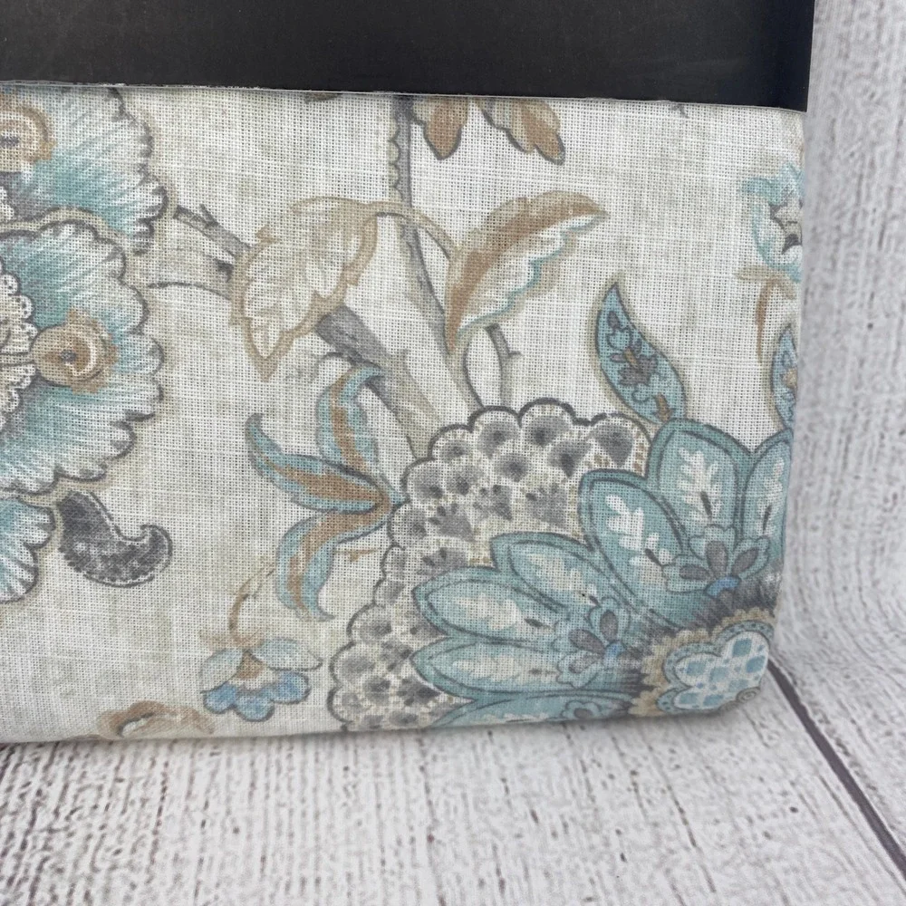 Rachel Zoe Tablecloth 60x104 Blue Grey Floral Paisley Medallion Boho Shabby Chic